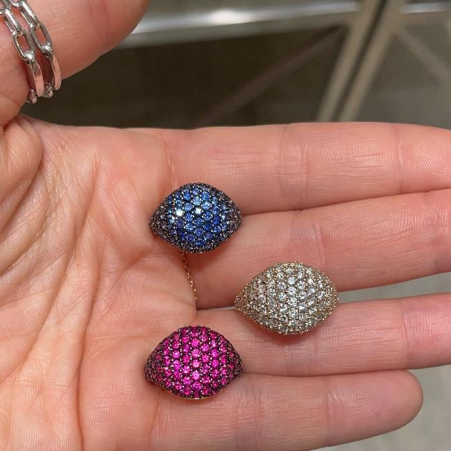 Komple Pembe Safir Şövalye Yüzük