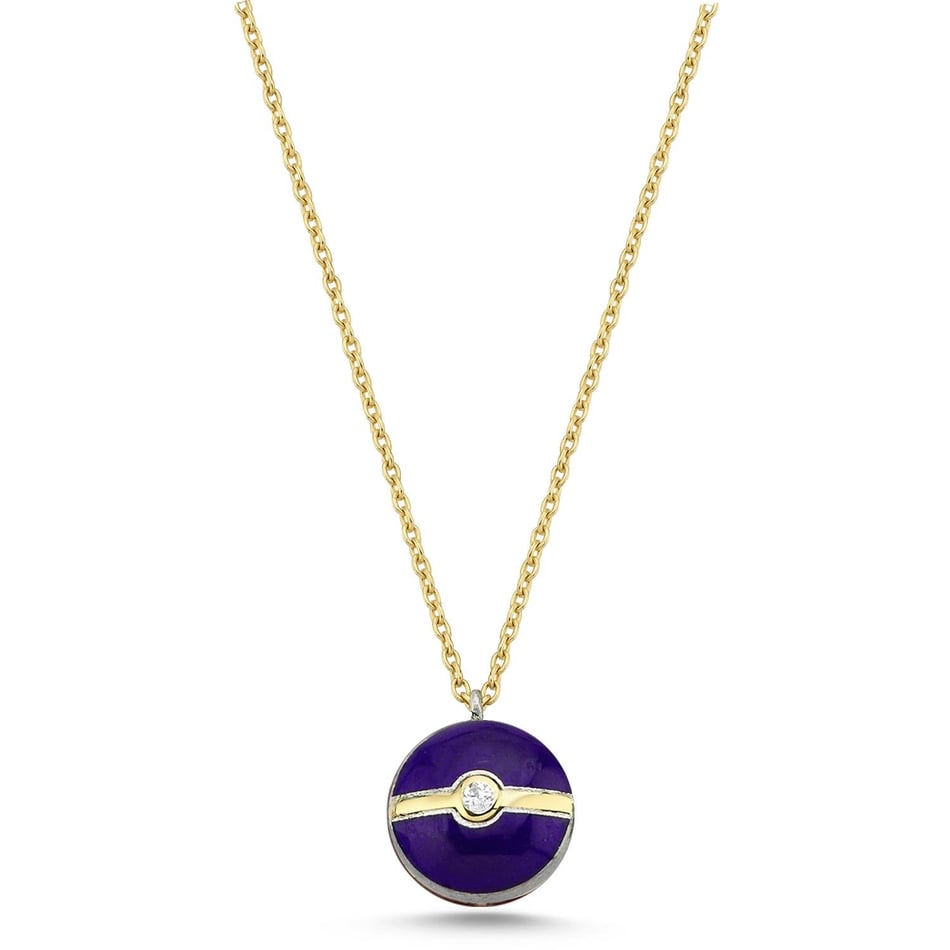 Enamelled Mini Diamond Buttons Necklace