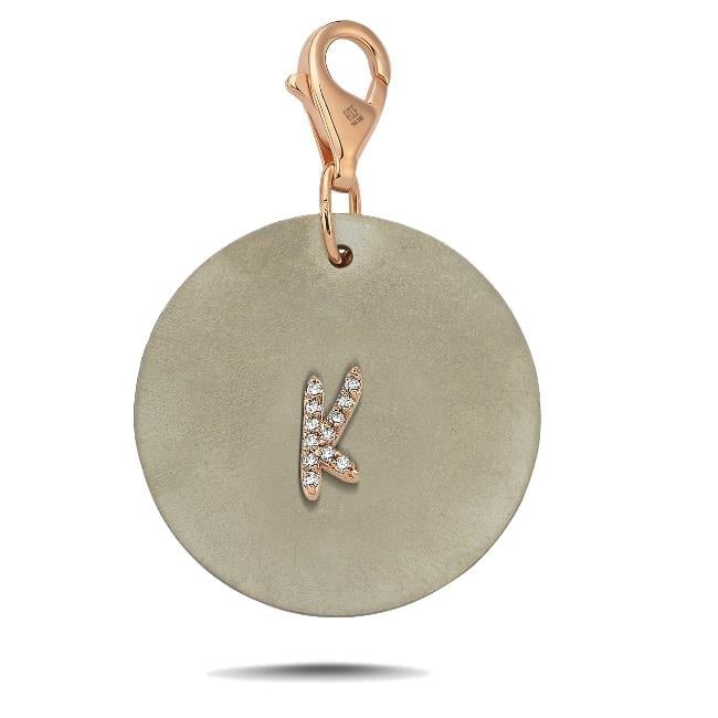 Titanyum Kişiye Özel Pırlantalı Harf Charm