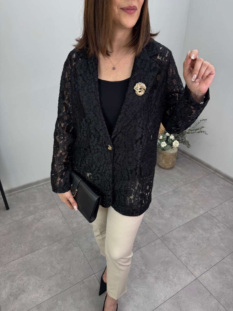Simli Dantel Ceket 3597