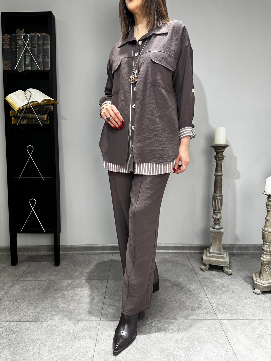 Kupra Kumaş Gömlekli Takım 3032