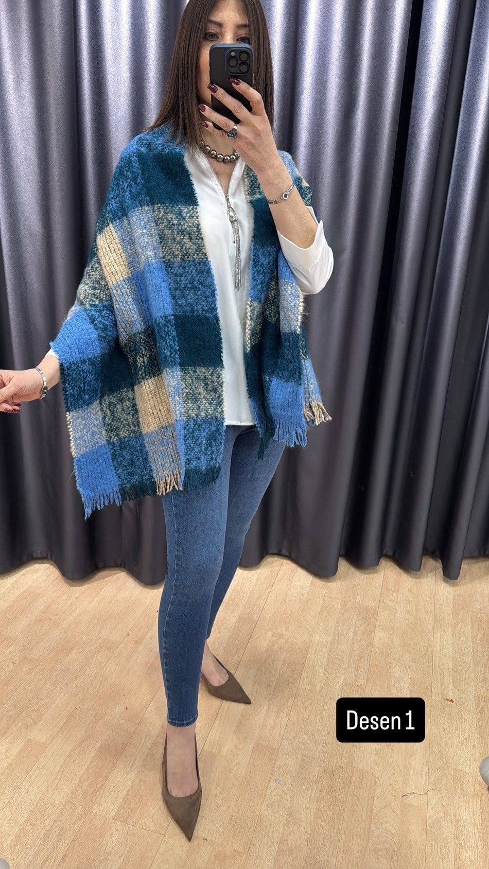 İthal Ekose Buklet Şal 3136