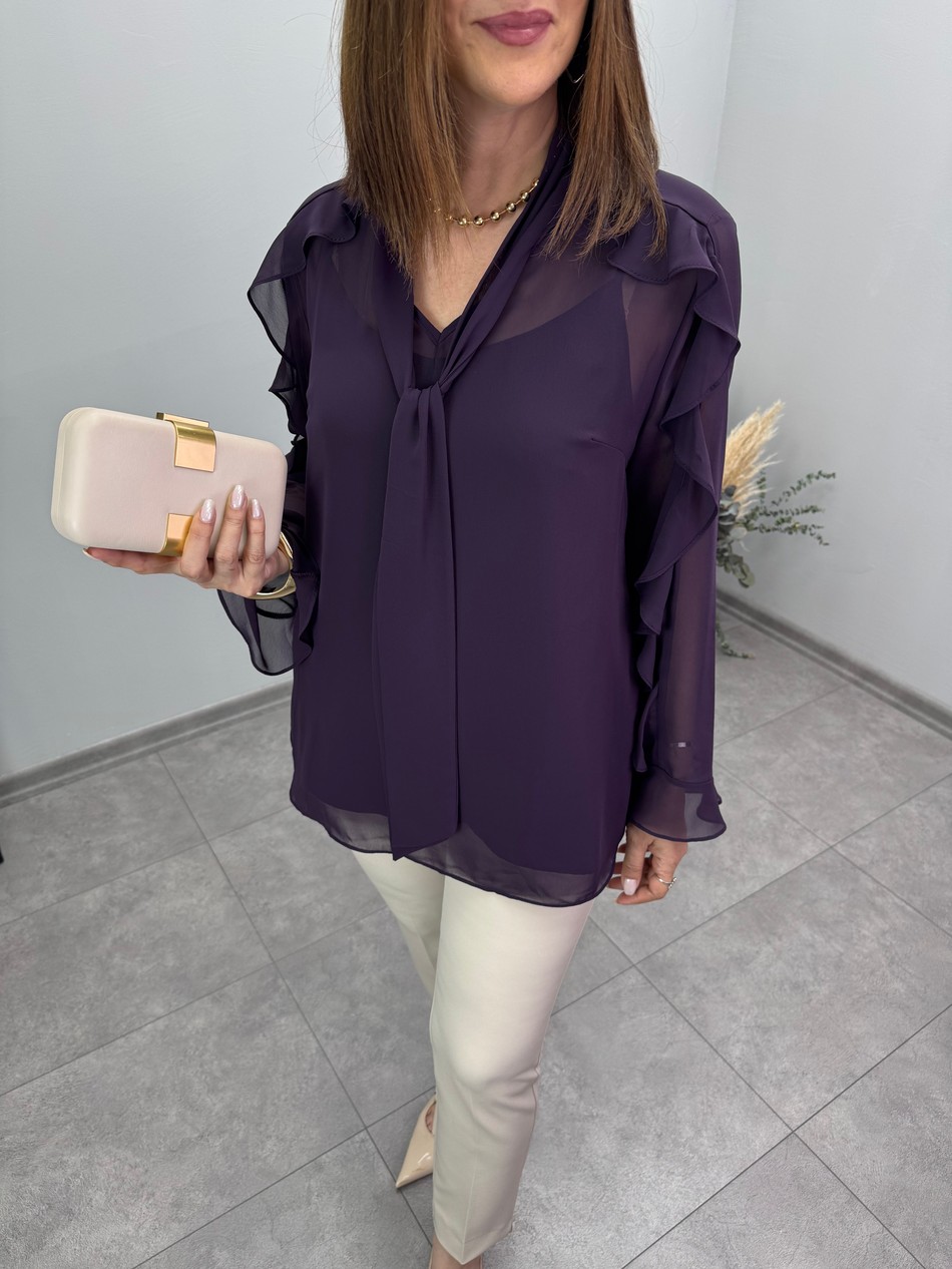 Şifon Tasarım Bluz 3852