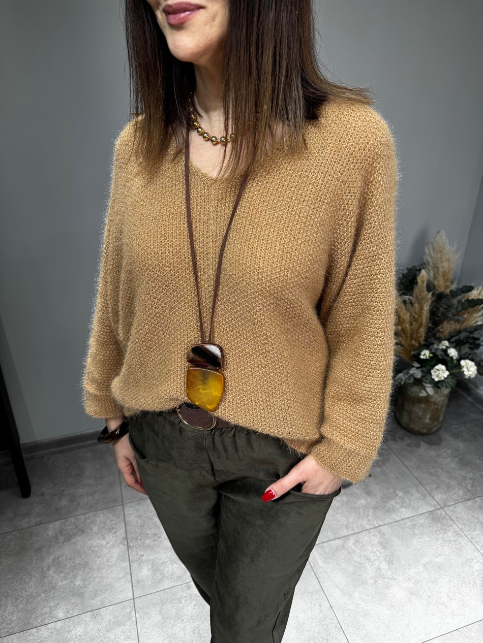 Sim İpli V Yaka İthal Triko 2904