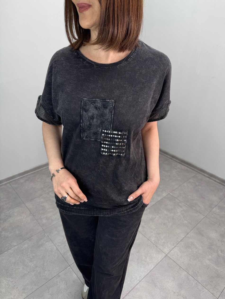 Yıkamalı Pamuklu Bluz 3396