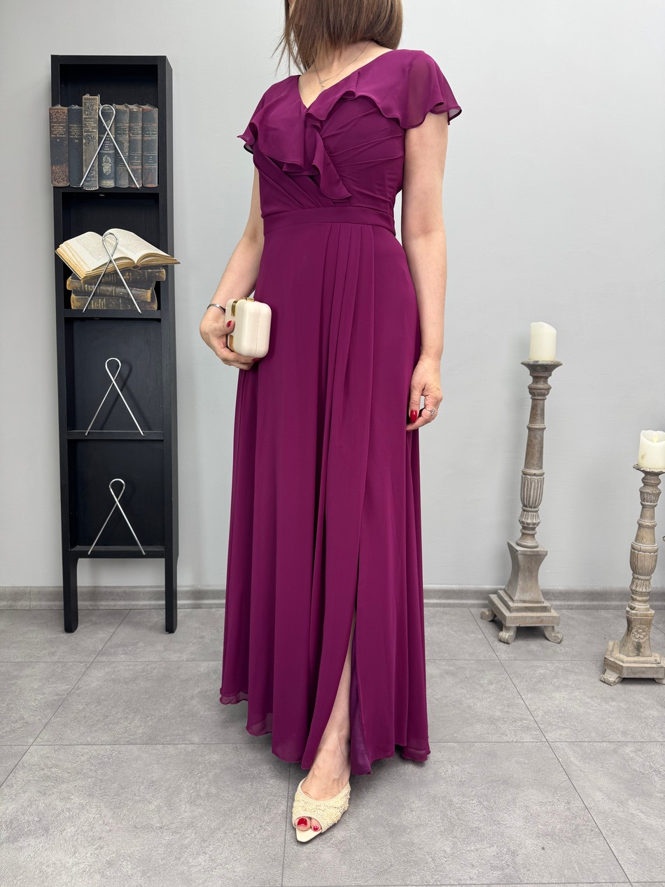 Şifon Abiye Elbise 3725