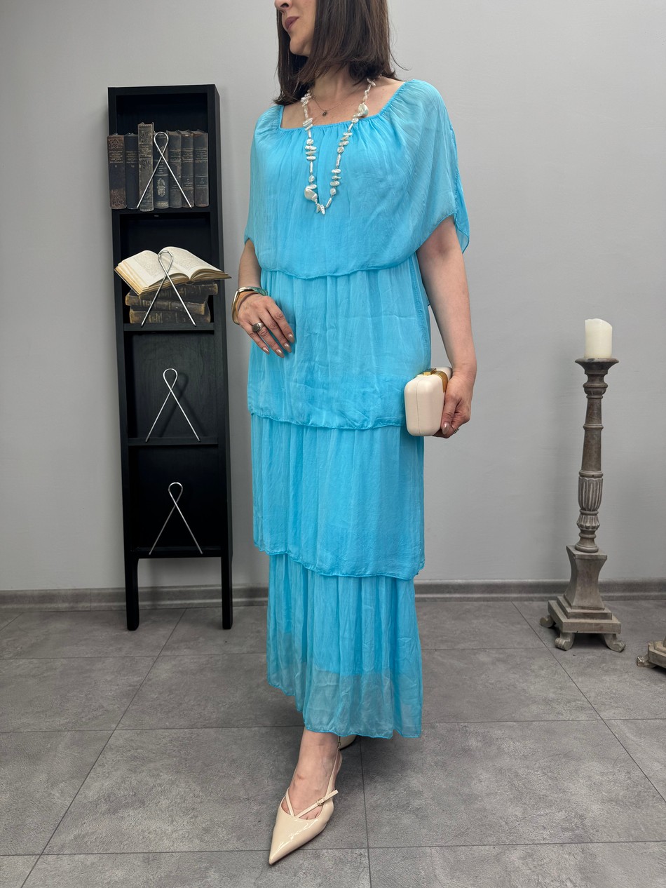 Kat Kat İthal İpek Elbise 3556