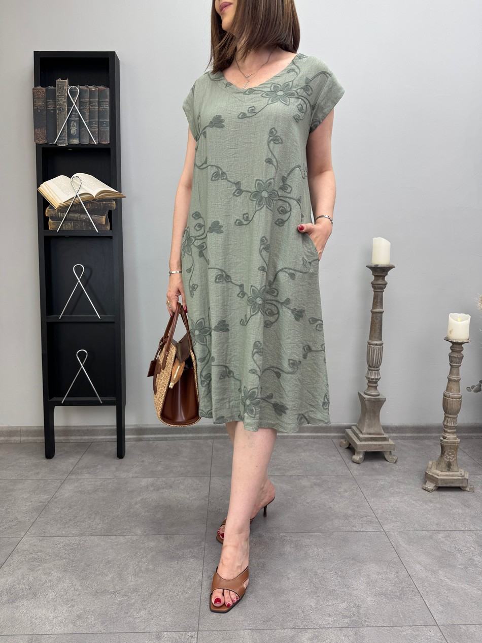 İthal Pamuklu Elbise 3754
