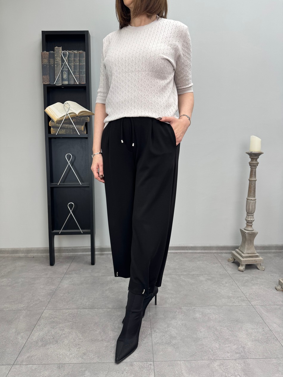 Likralı Örme Tasarım Pantolon 4143