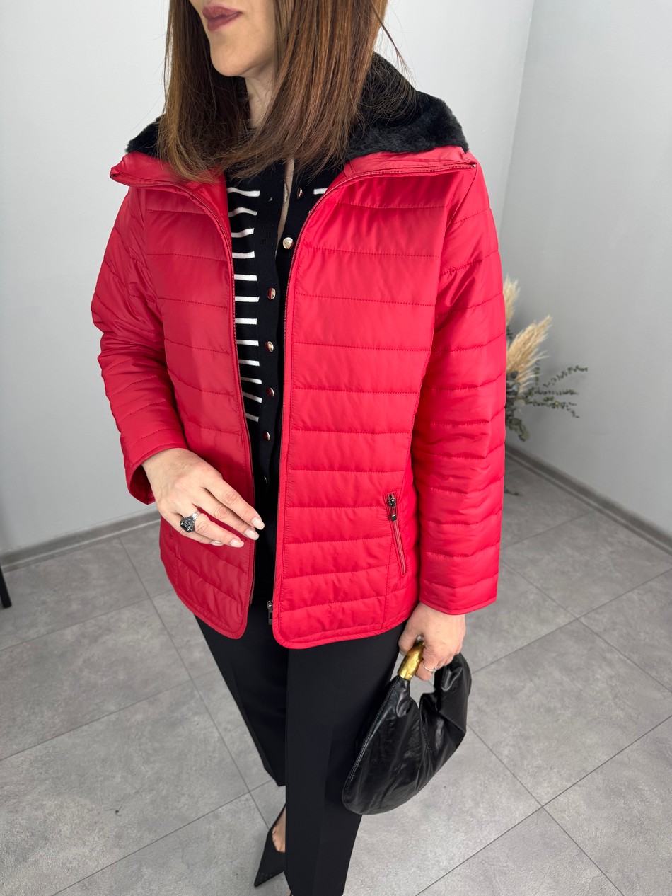 Yakası Kürklü Kapitone Mont 3961