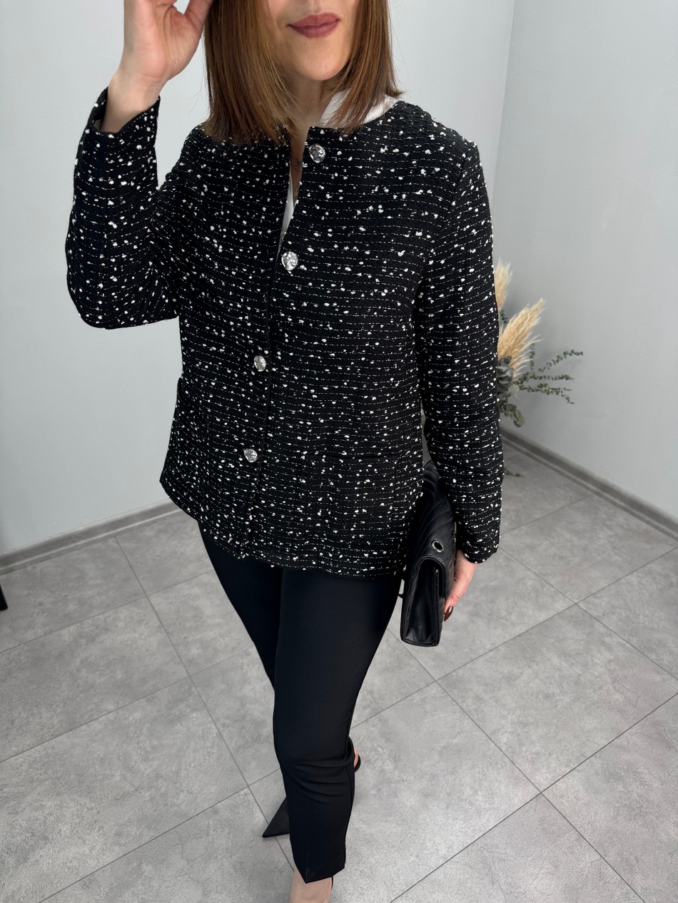 Sıfır Yaka Kumaş Ceket 4032