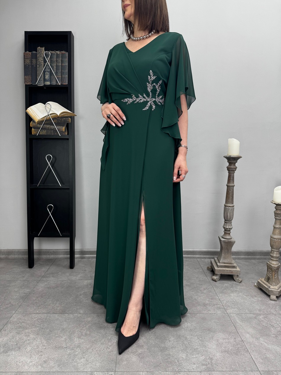 Şifon Abiye Elbise 3349