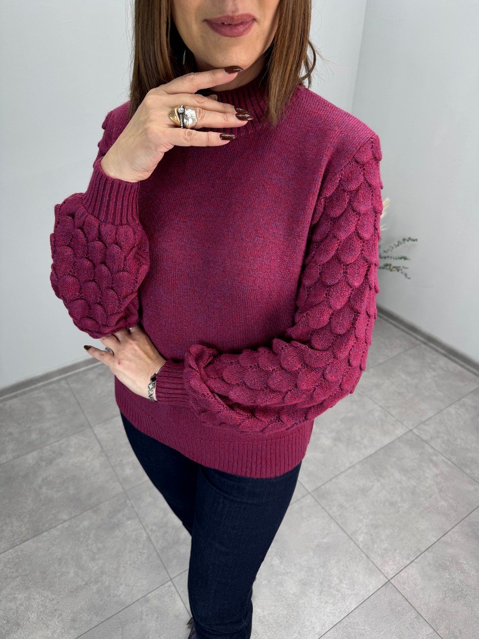 Kol Detaylı Triko Bluz 4049