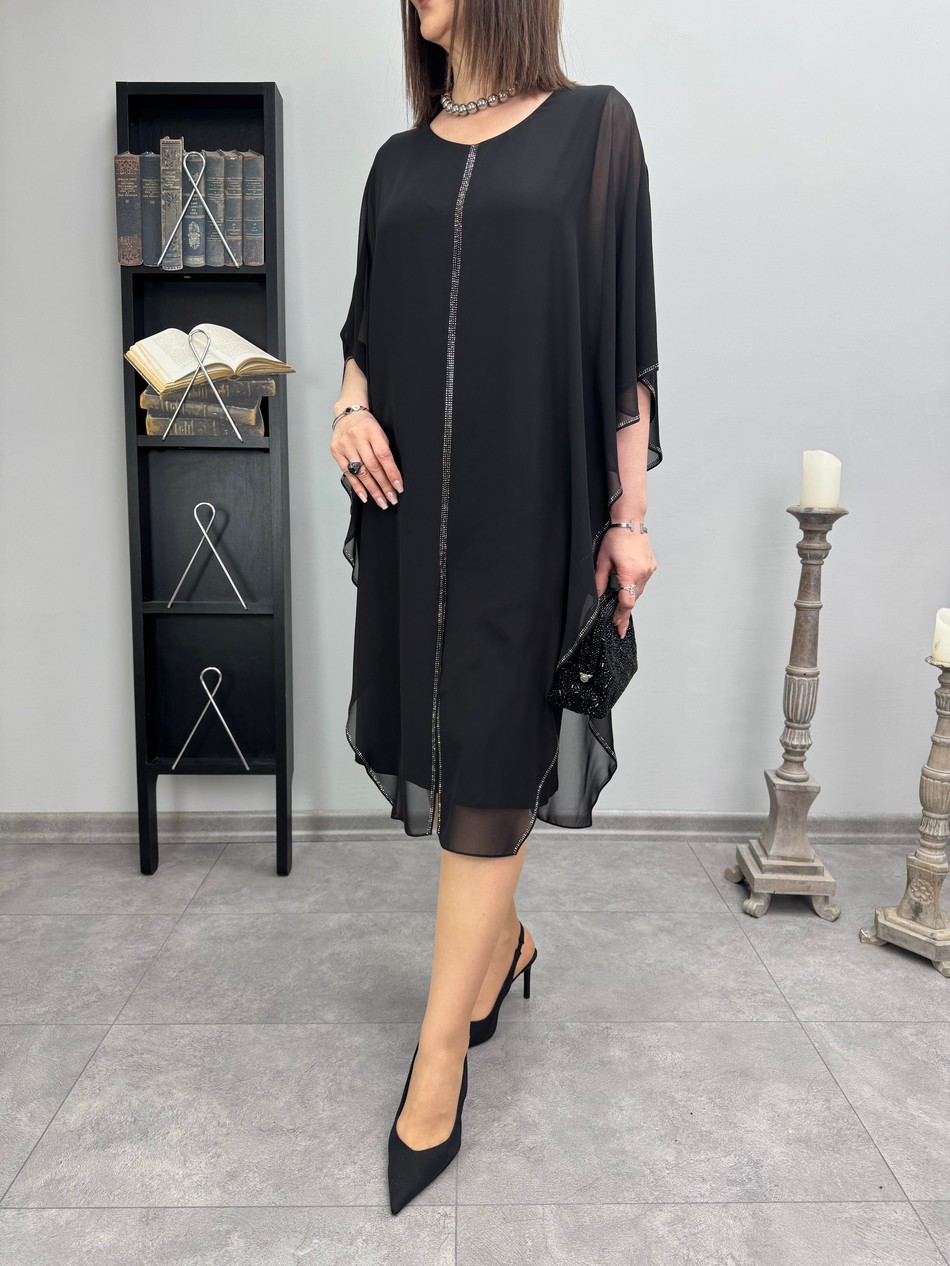 Tasarım Şifon Abiye Elbise 3452