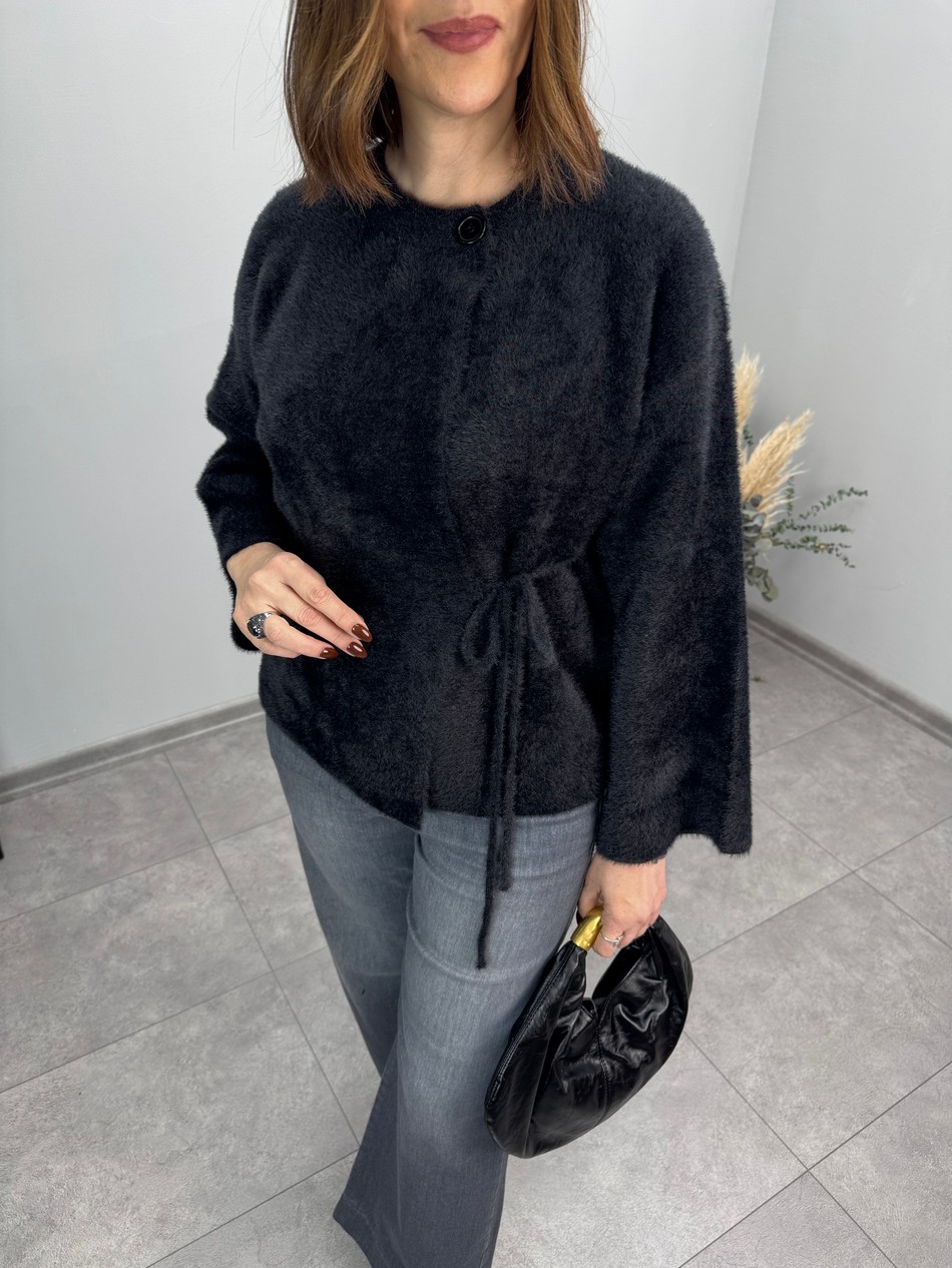 Kruvaze Angora Hırka Ceket 3995