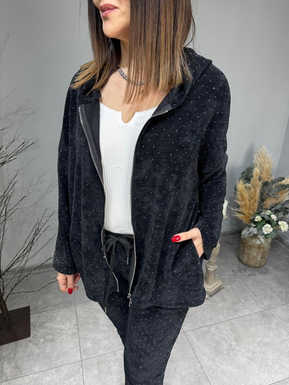 Taşlı Kadife İthal Takım 2802