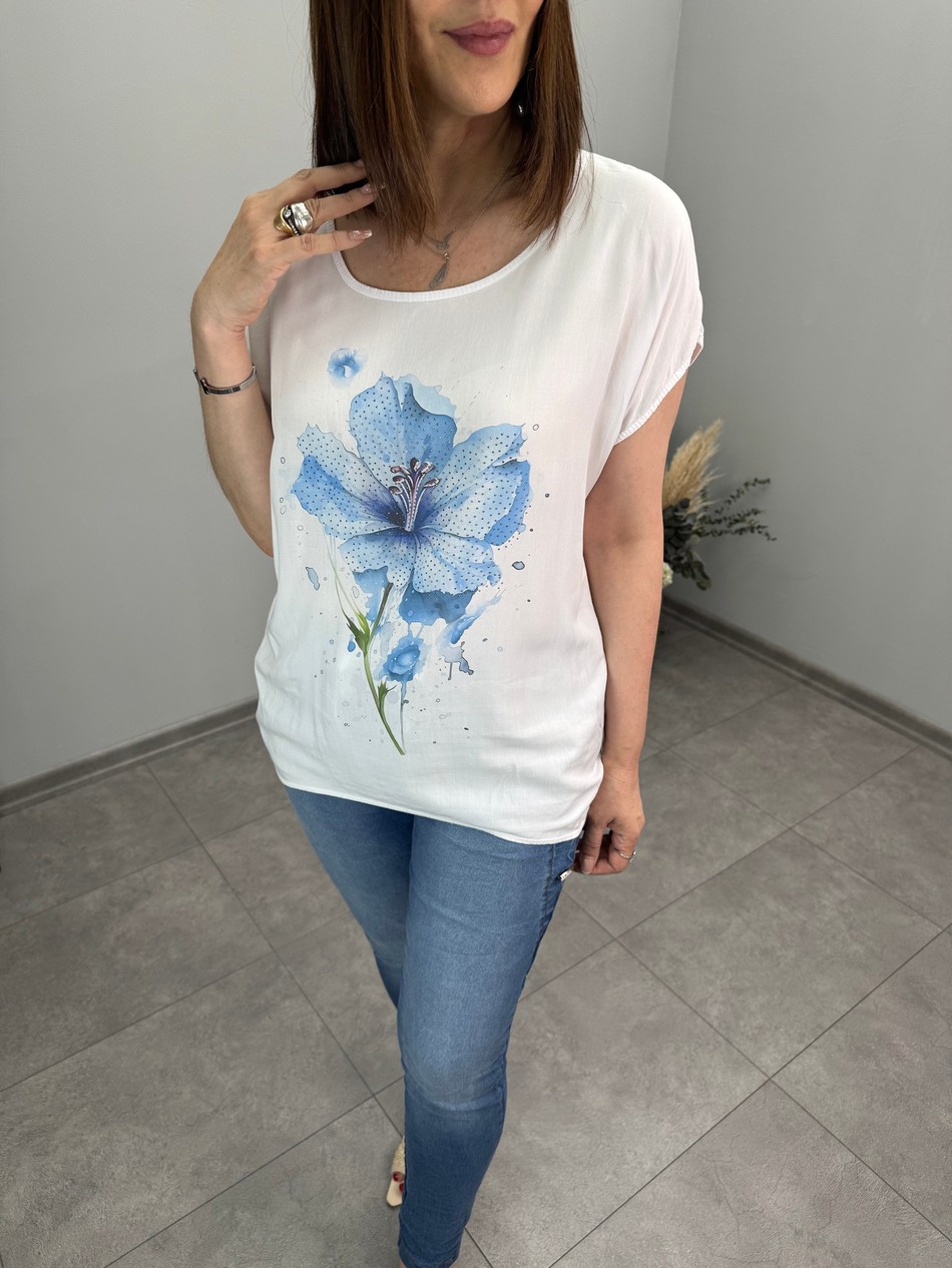Üzeri Taşlı İthal Bluz 3712