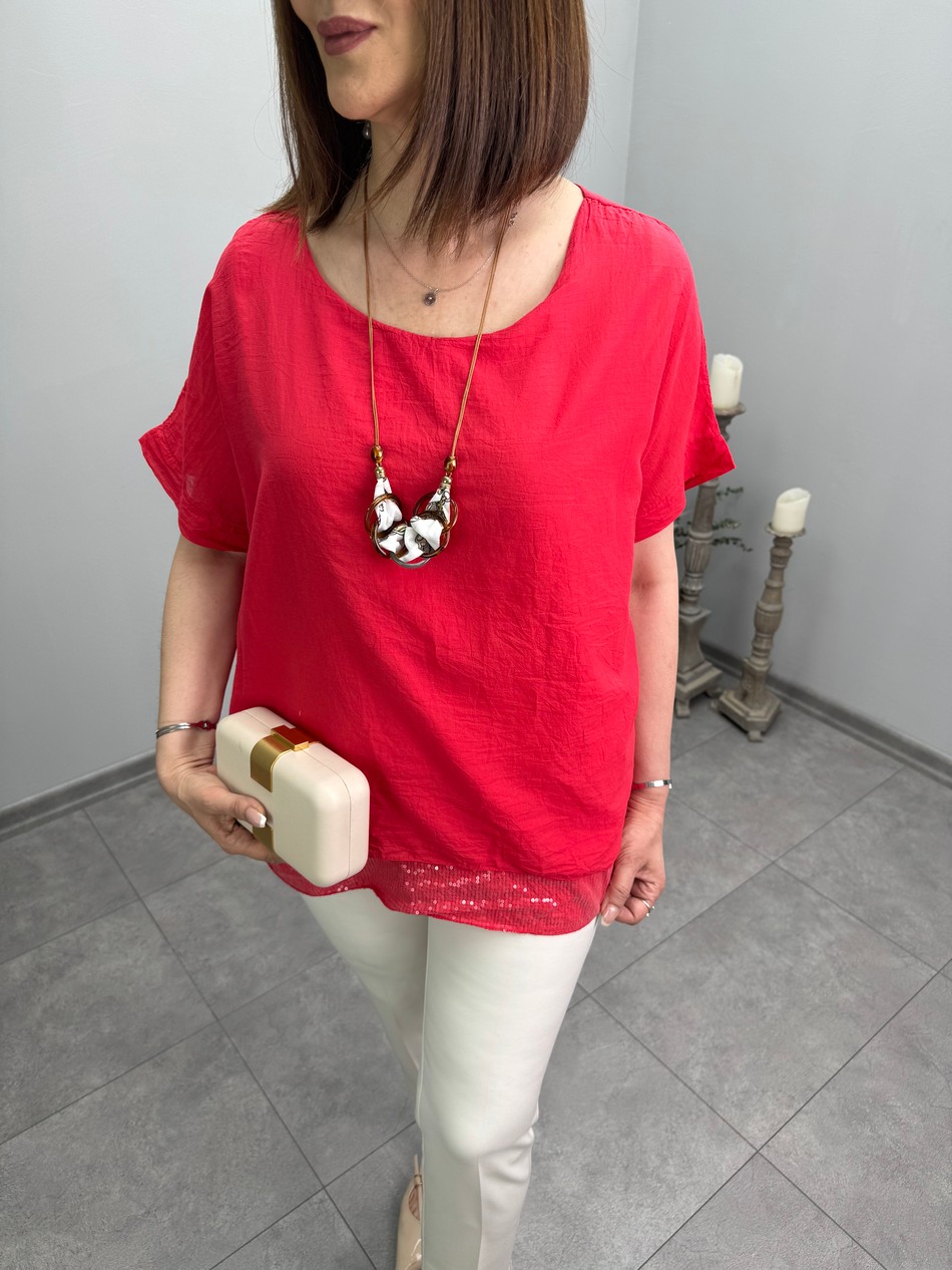 İthal Pamuklu Bluz 3643