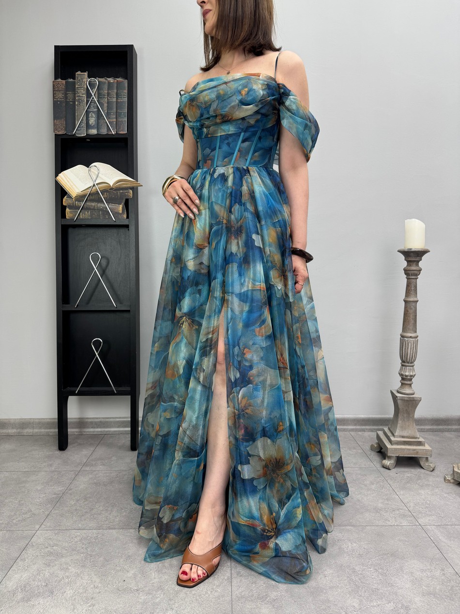 Organze Abiye Elbise 3549