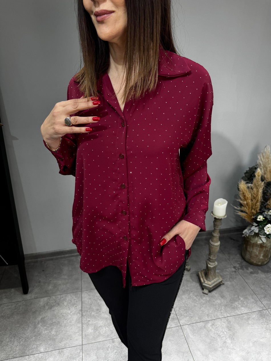 Üzeri Taşlı İthal Gömlek 2869
