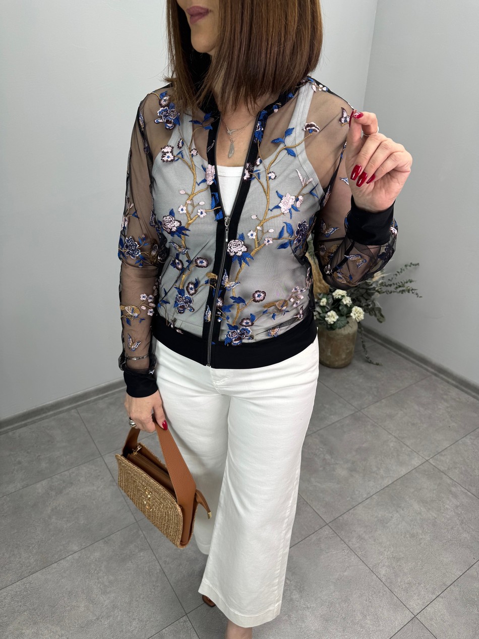 Tül Bomber Ceket 3732