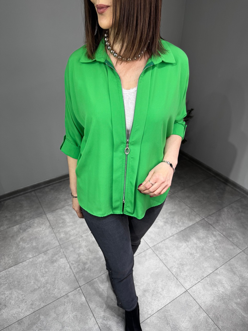 Önden Fermuarlı Gömlek Ceket 3184