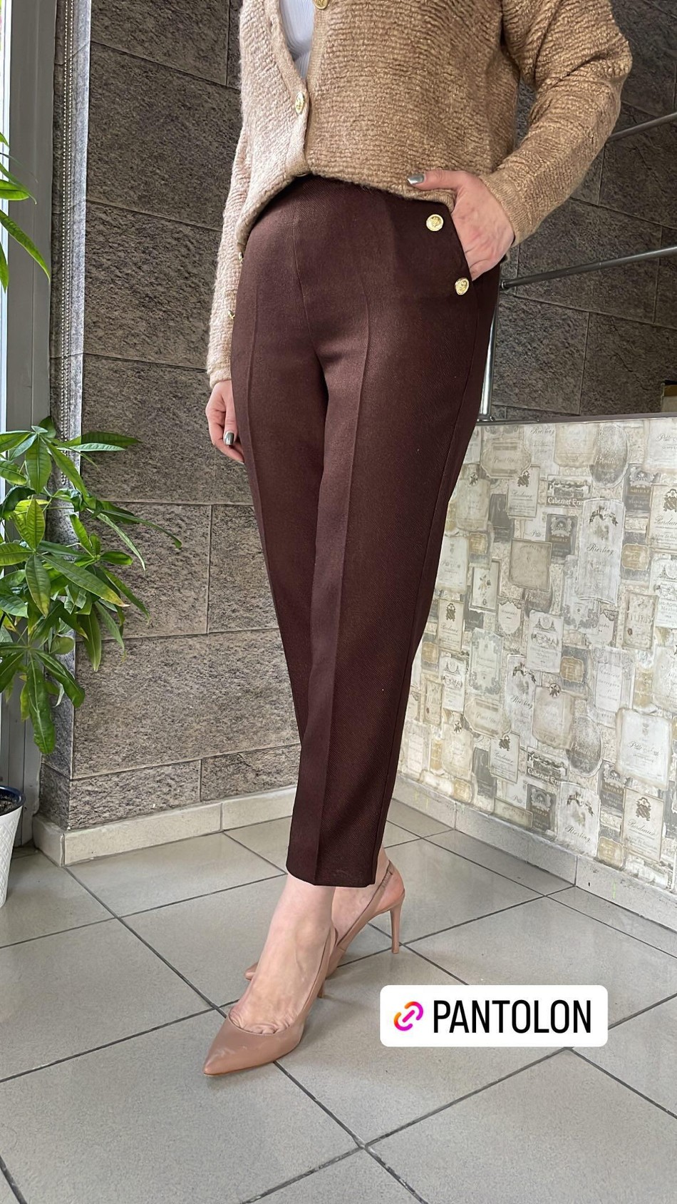 Cebi Düğme Detaylı Pantolon P462