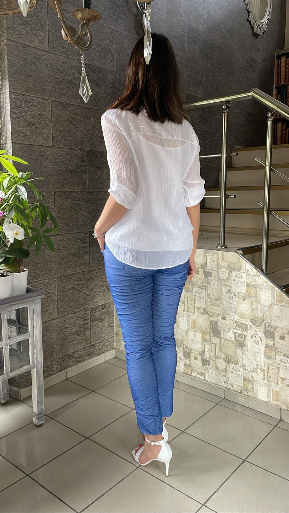 Dantel Detay Pullu Bluz 2952