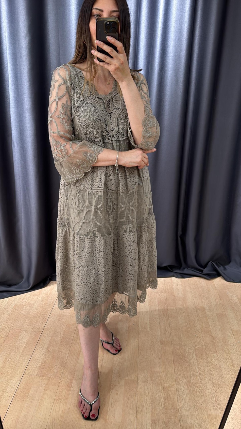 Dantelli İthal Elbise 2131