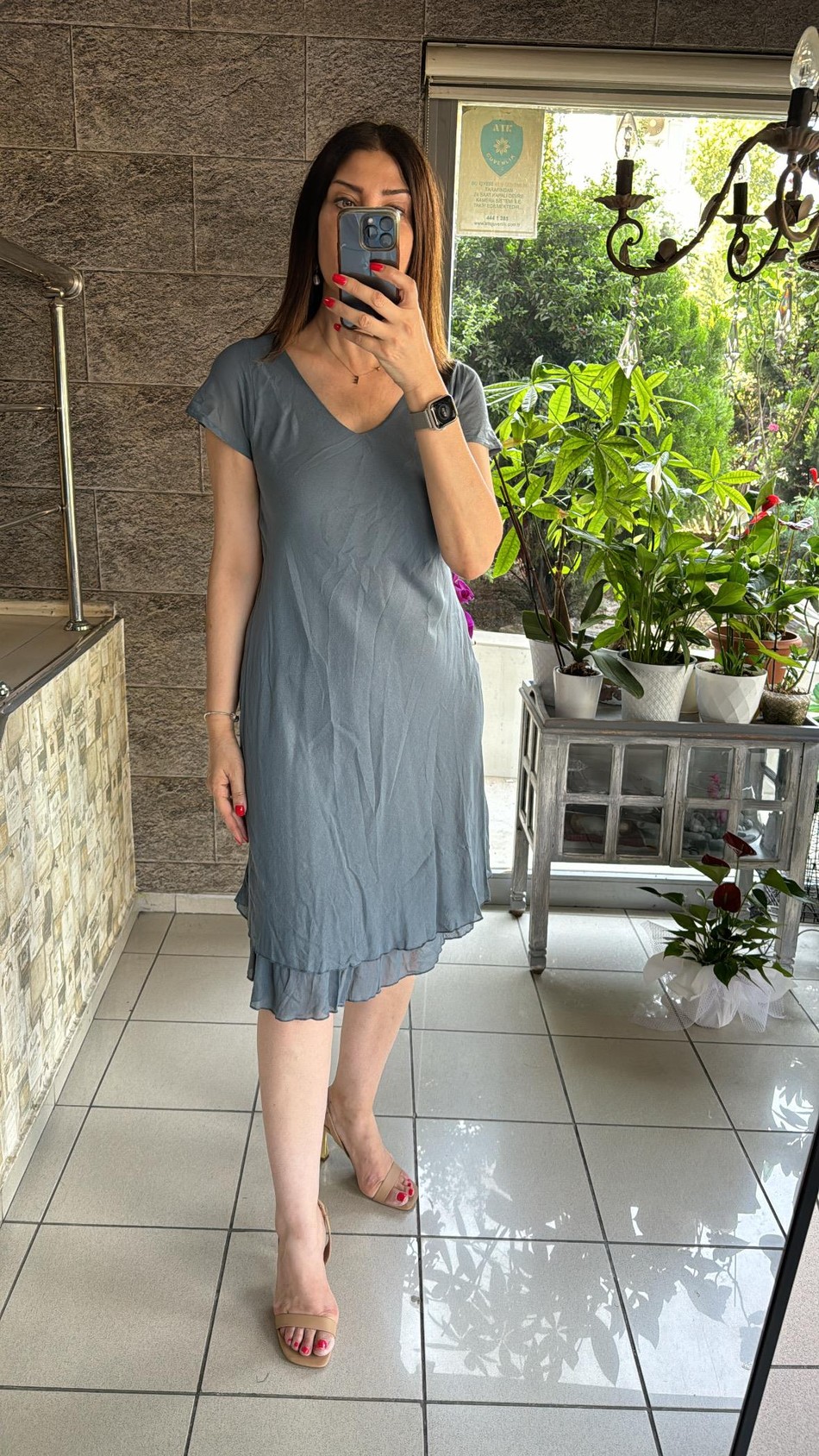 Düz Çift Kat Elbise 0512