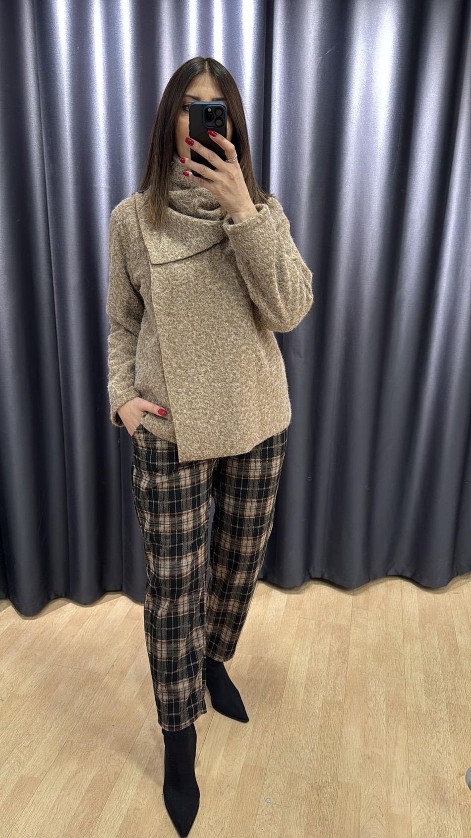 Şal Yaka İthal Keçe Kaban 2815