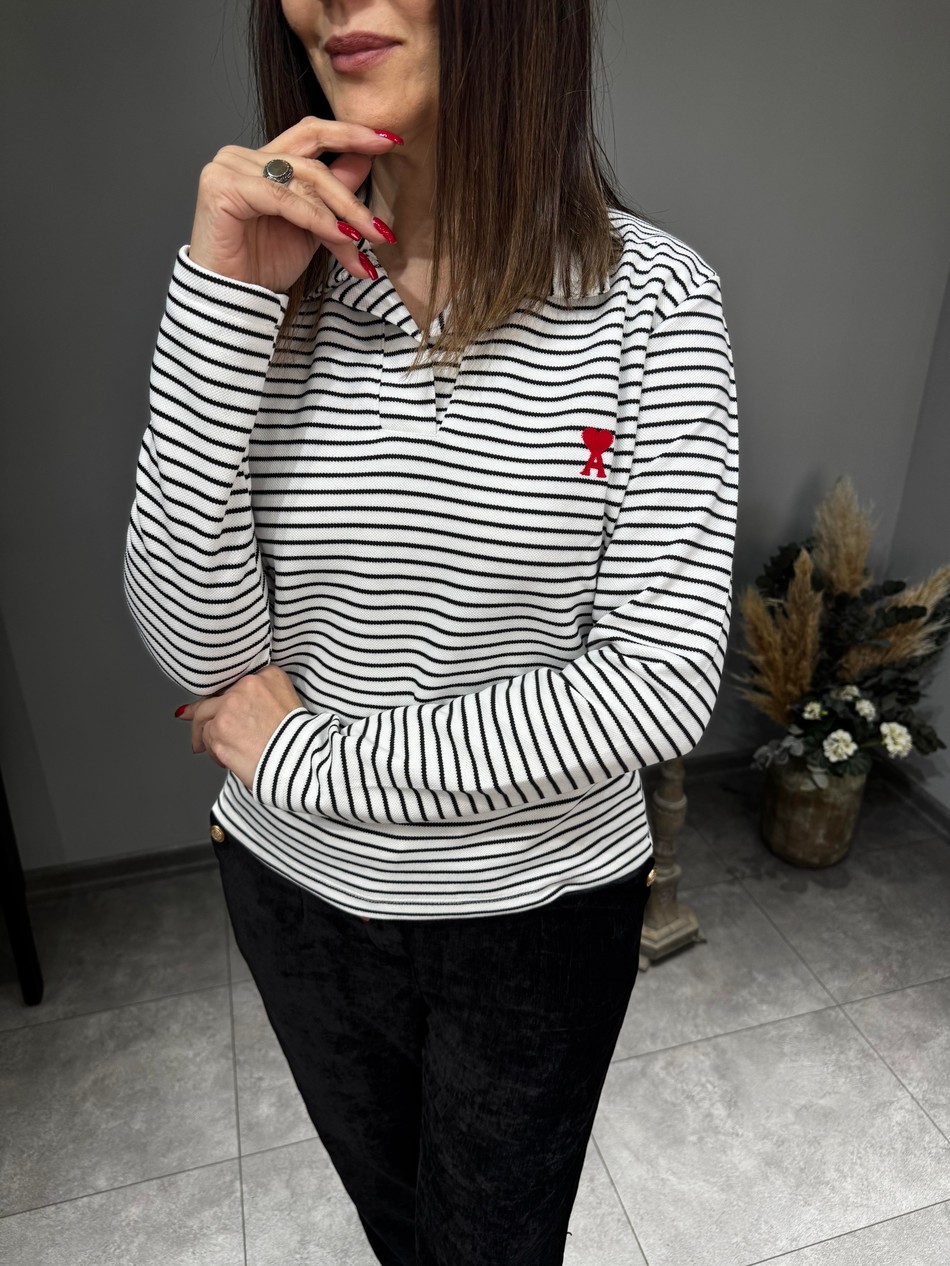 Polo Yaka Pike Kumaş Sweat 2877