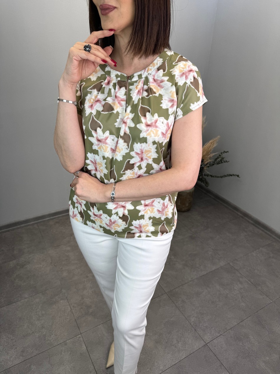 Önü Saten Marka Bluz 3274