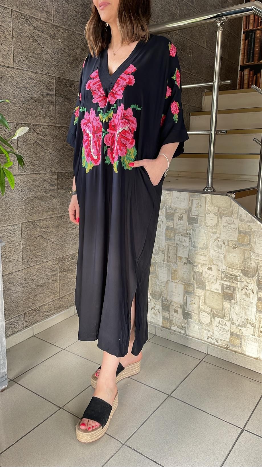 Etamin İşlemeli Elbise 9705