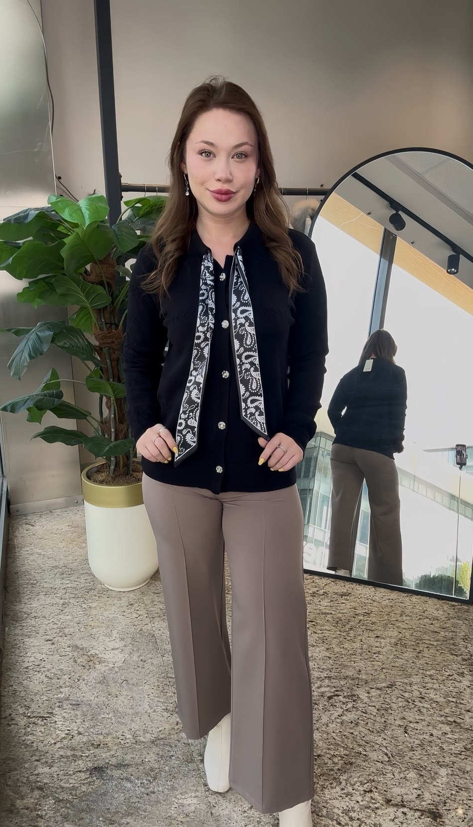 Fularlı Şık Triko 9016