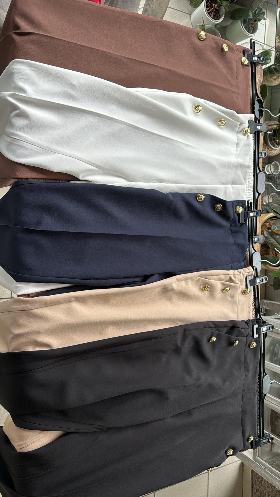 Gold Düğme Detaylı Double Kumaş Pantolon 0292