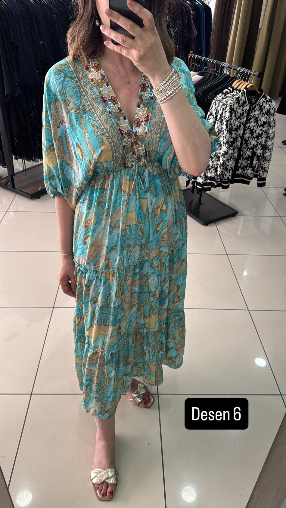 Hint İpeği Elbise 0313