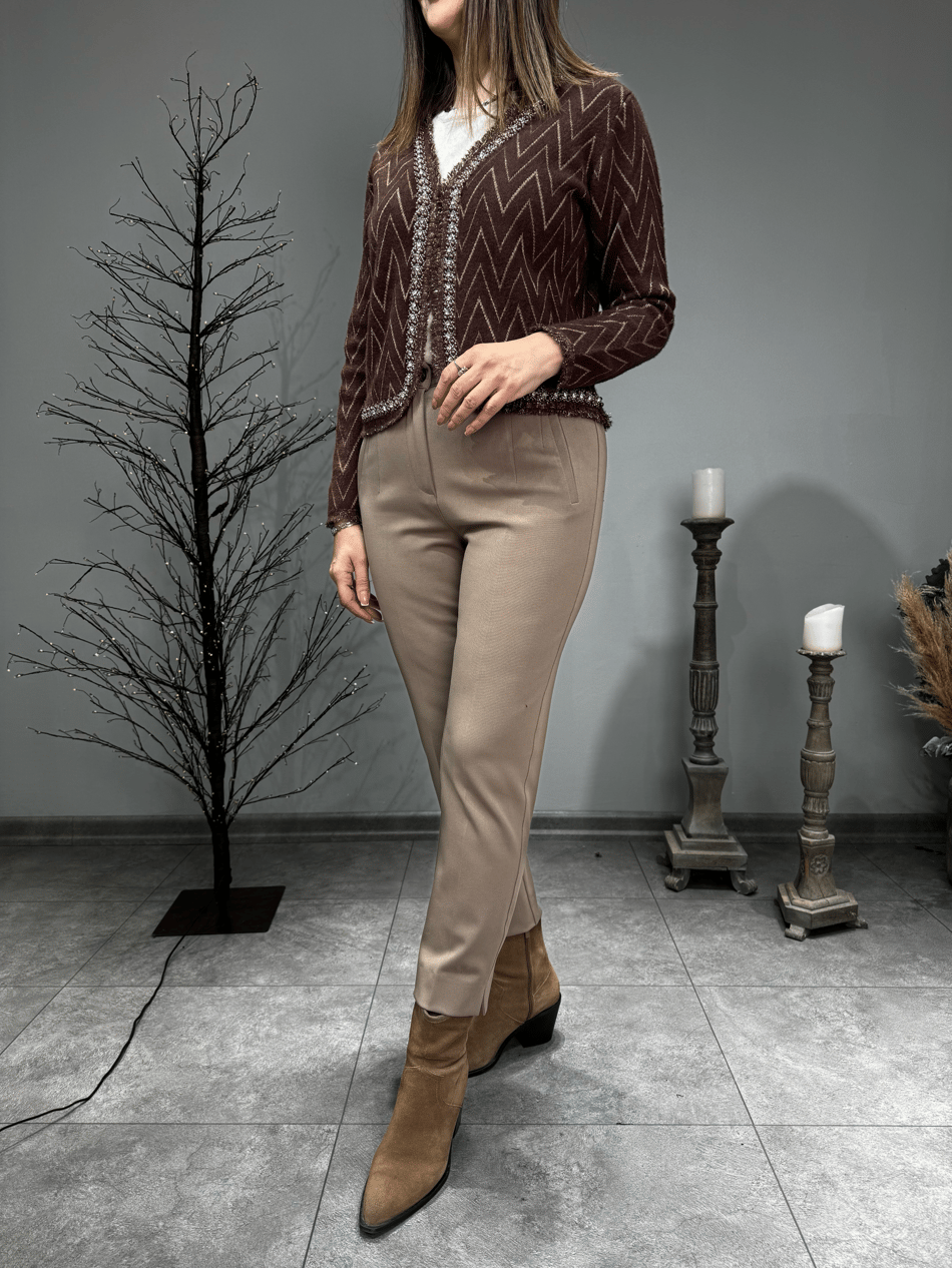 İncili Yerli Angora Hırka Ceket 2739