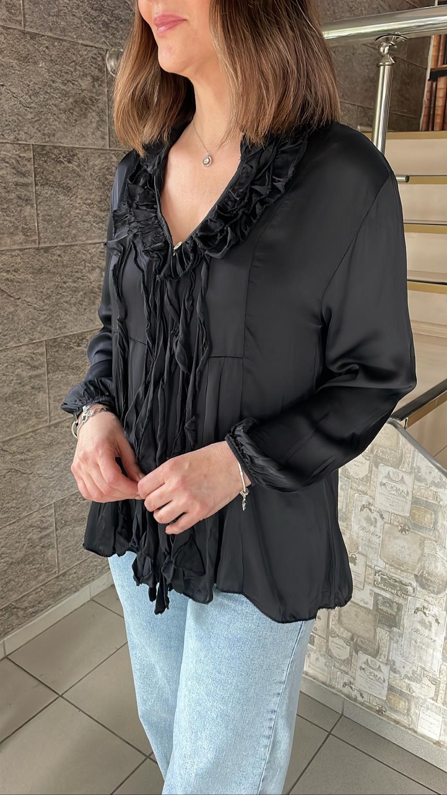 ipek Saten Bluz 3848