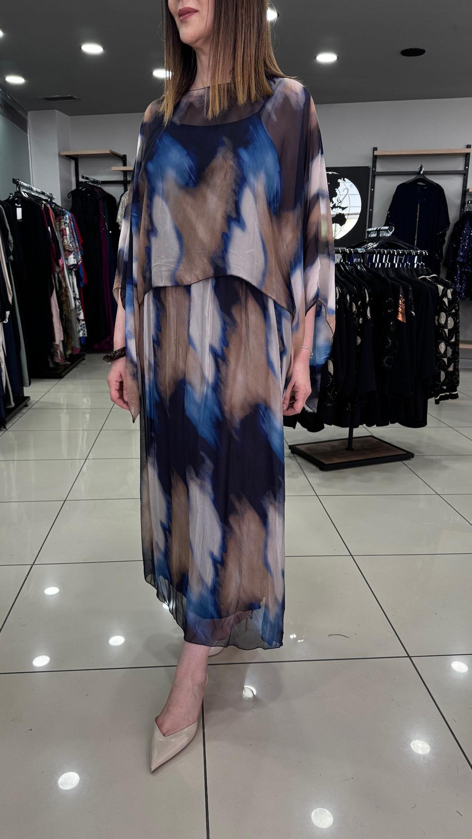 İthal İpek Elbise 6251