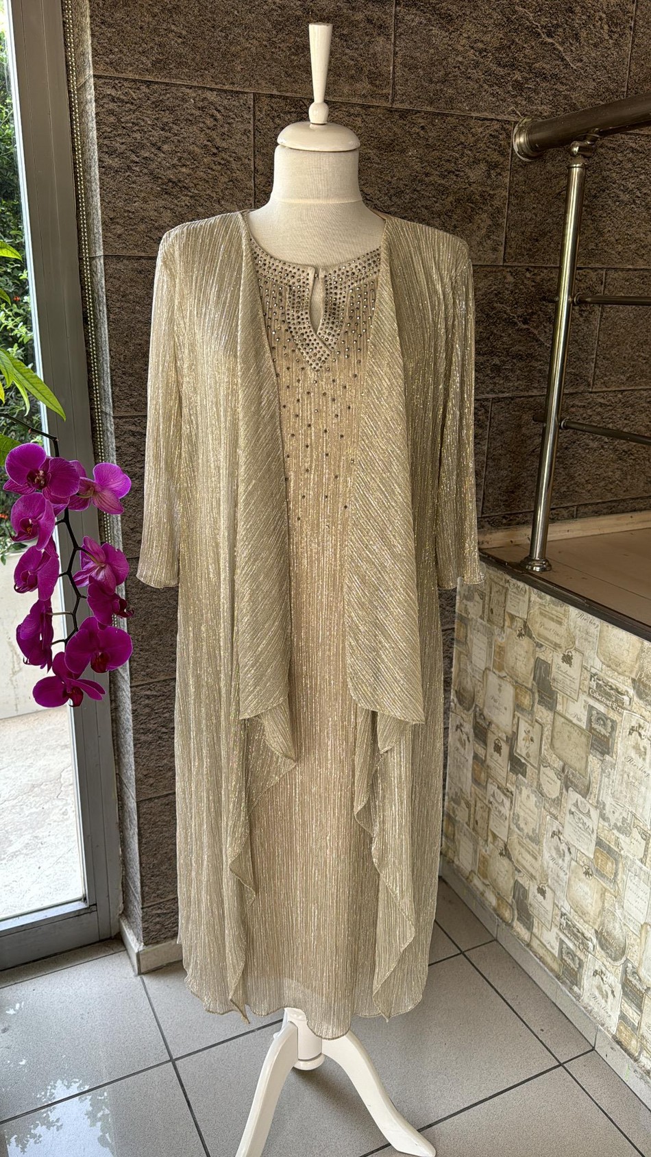 Pliseli Tül Elbise 8064