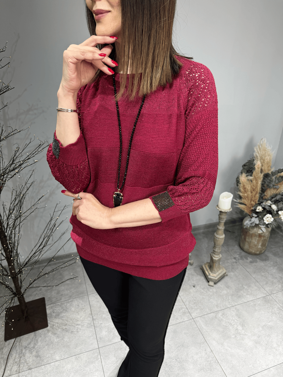 Simli Taşlı Triko 4730