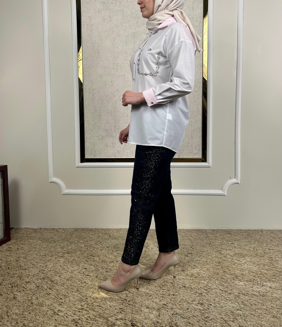 Taş Süslemeli Gömlek 3148