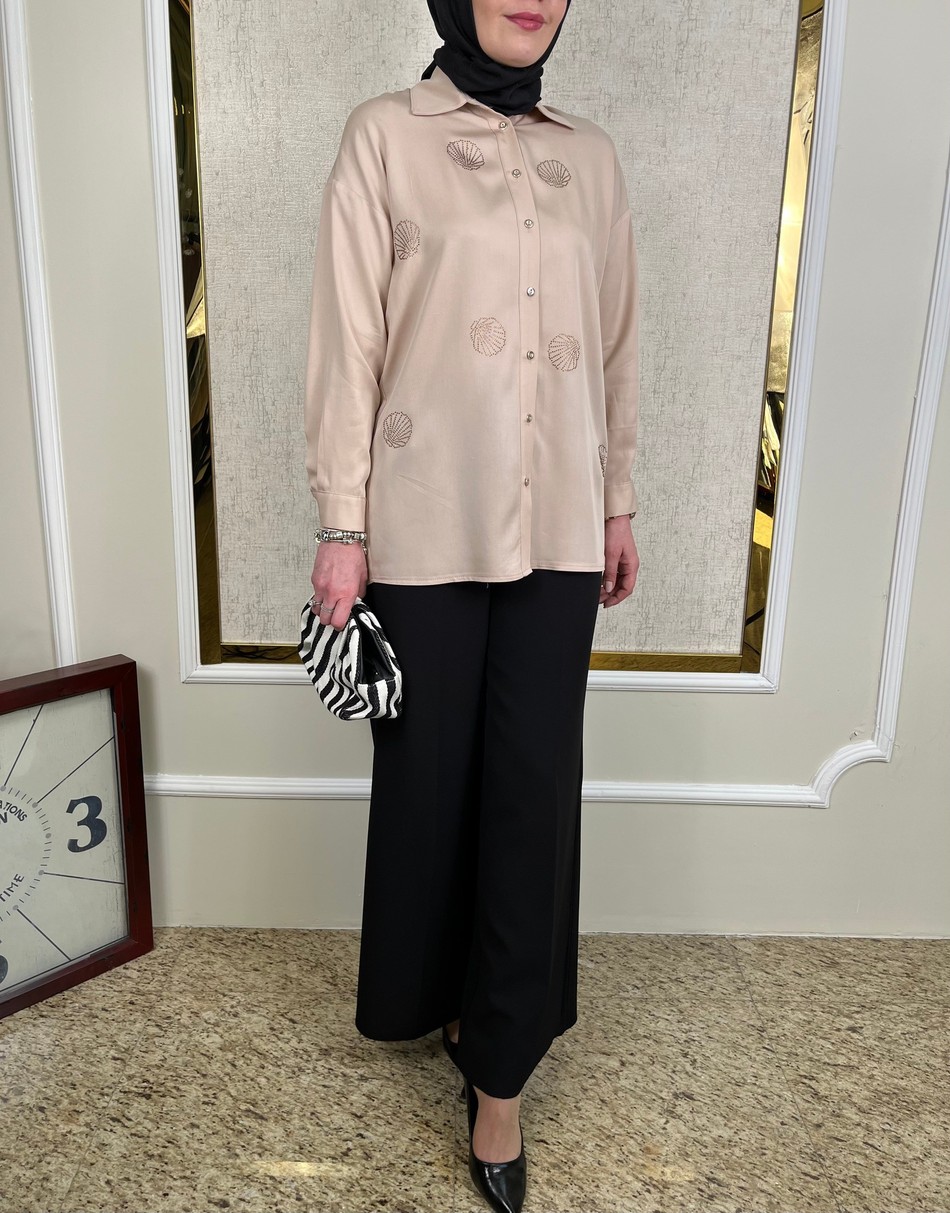 Taş Süslemeli Gömlek 3277