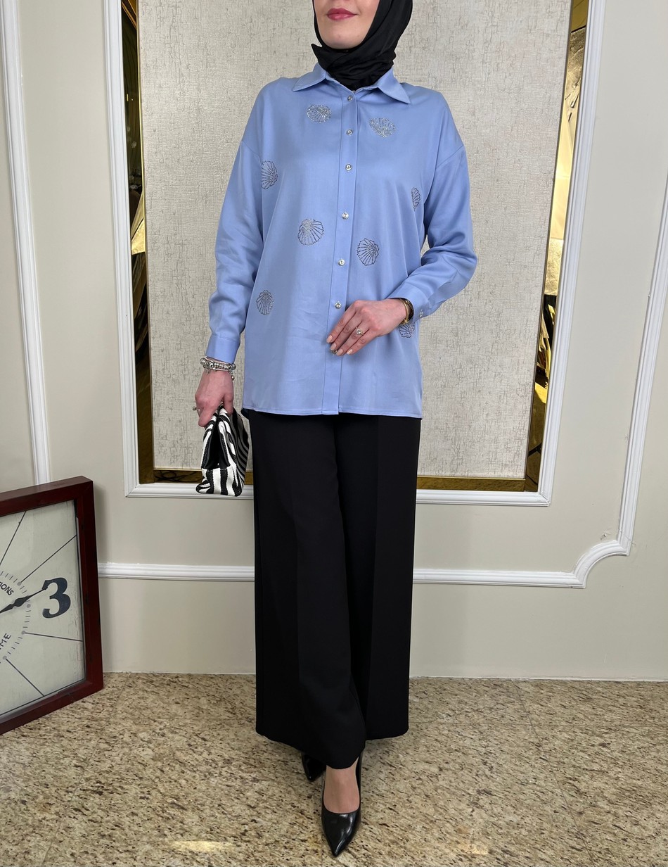 Taş Süslemeli Gömlek 3277