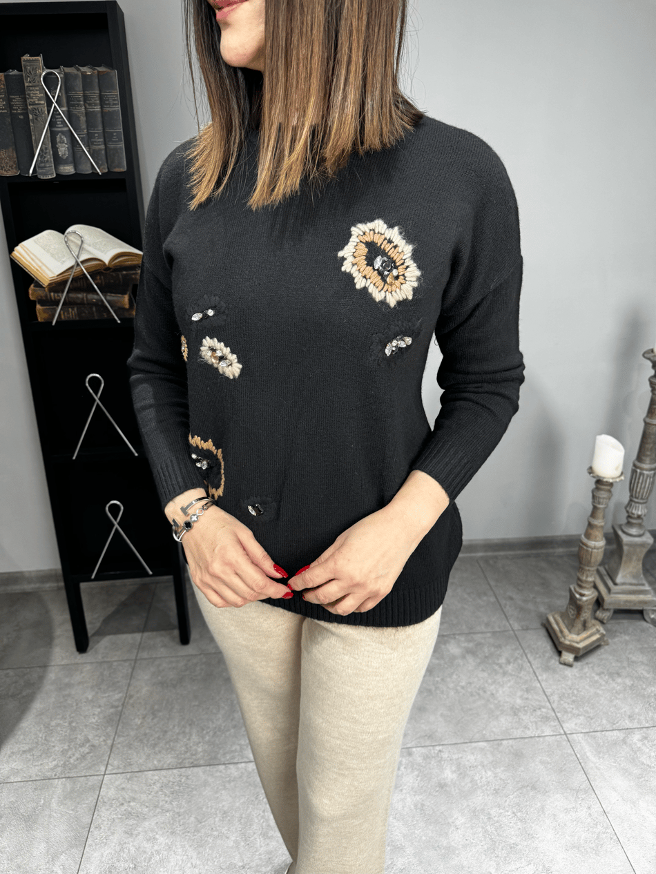 Üzeri Taşlı Triko 2262