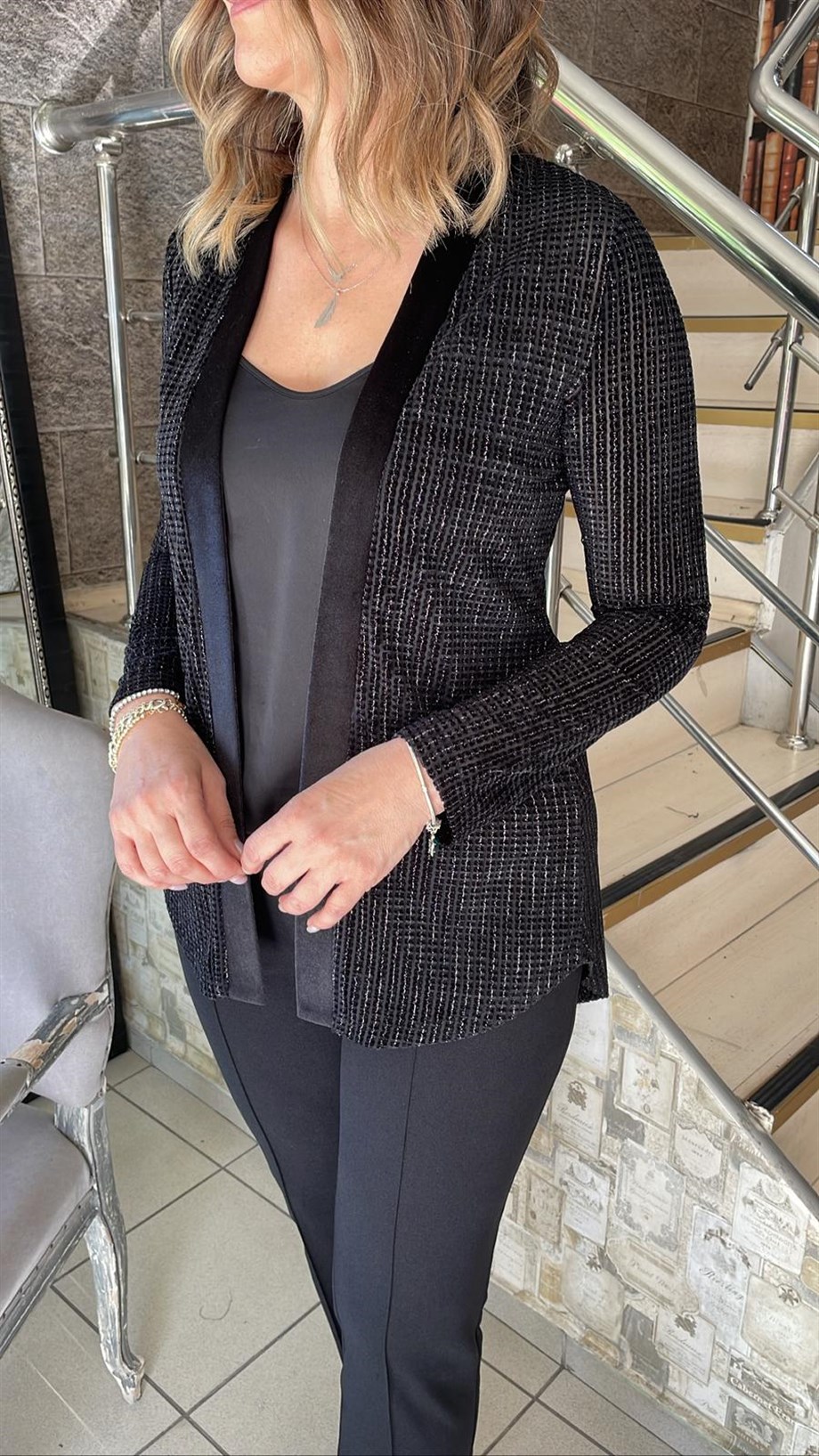 Yakma Kadife Hırka Ceket 5536