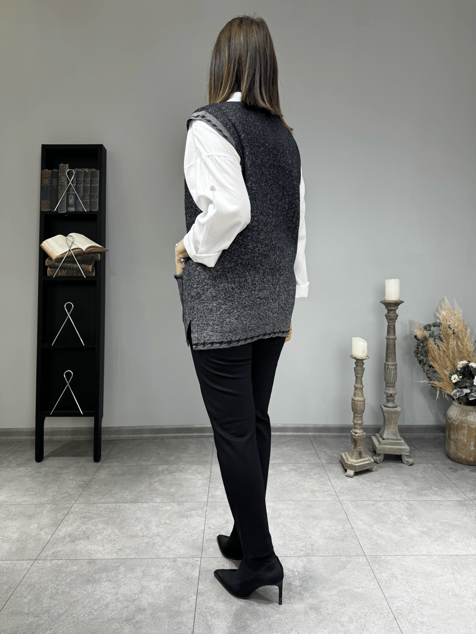 Yünlü Çelik Örme Yelek 2526