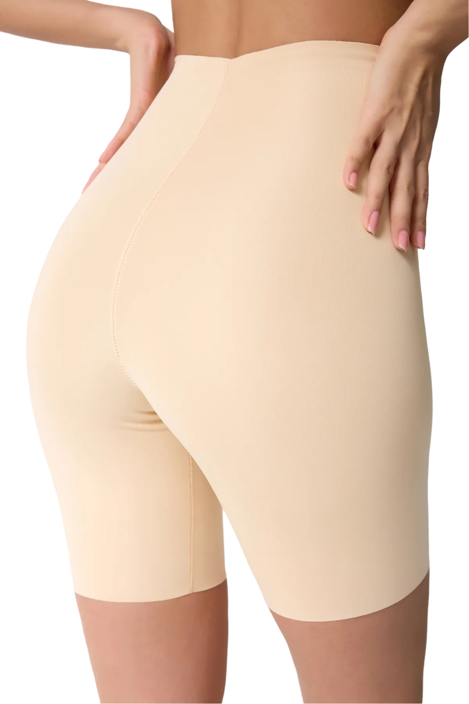 Bulut Dikişsiz Yüksek Bel Lazer Kesim Toparlayıcı Şort – Ten Rengi
