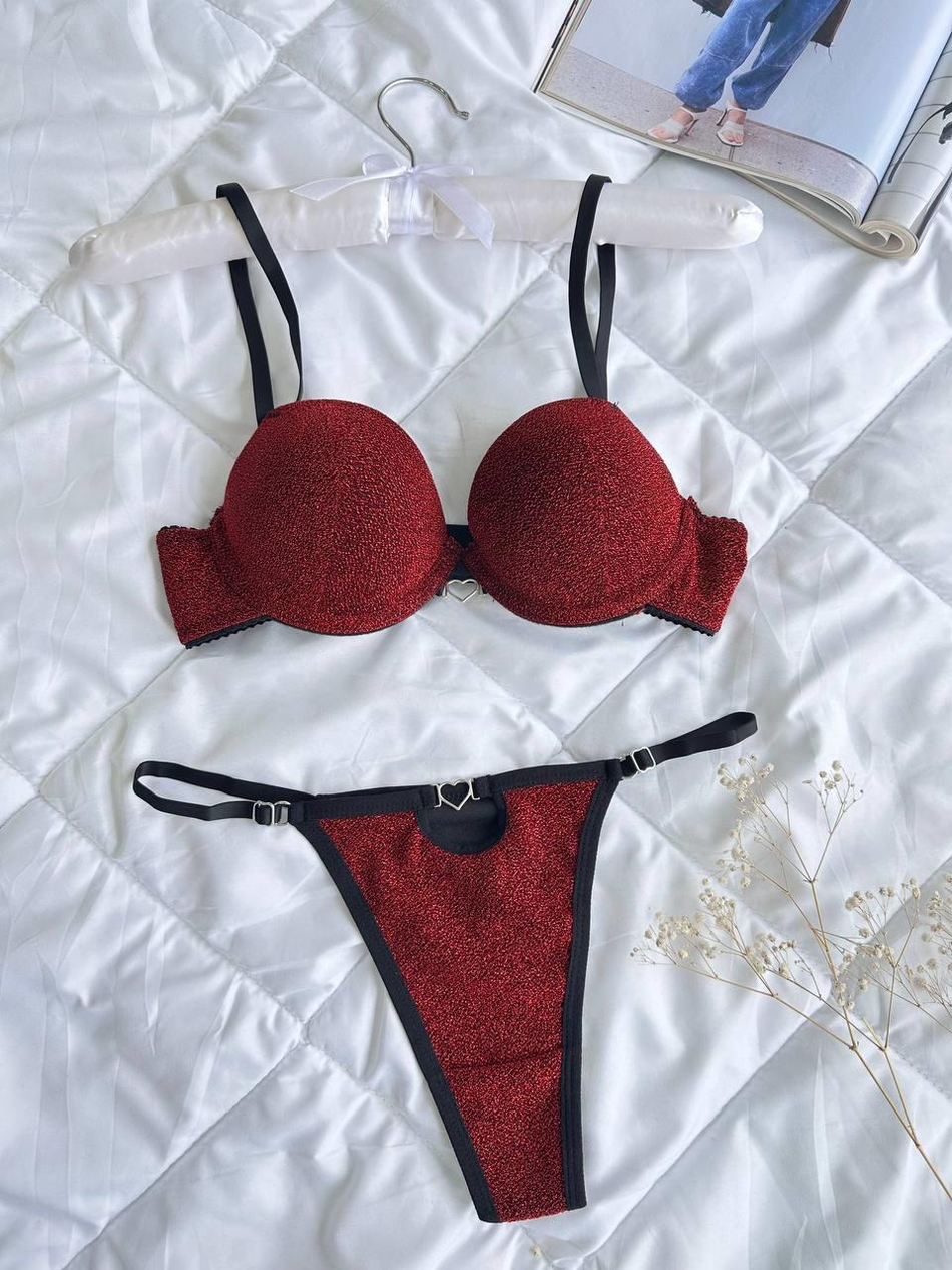 Dantel Red Shine Push Up Destekli B CUP SütyenTakımı